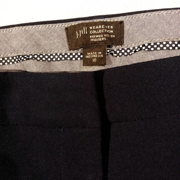 J. Jill Pants  sz 18  Navy Blue  Refined Woven Trousers  Wearever Collection EUC - Picture 4 of 10